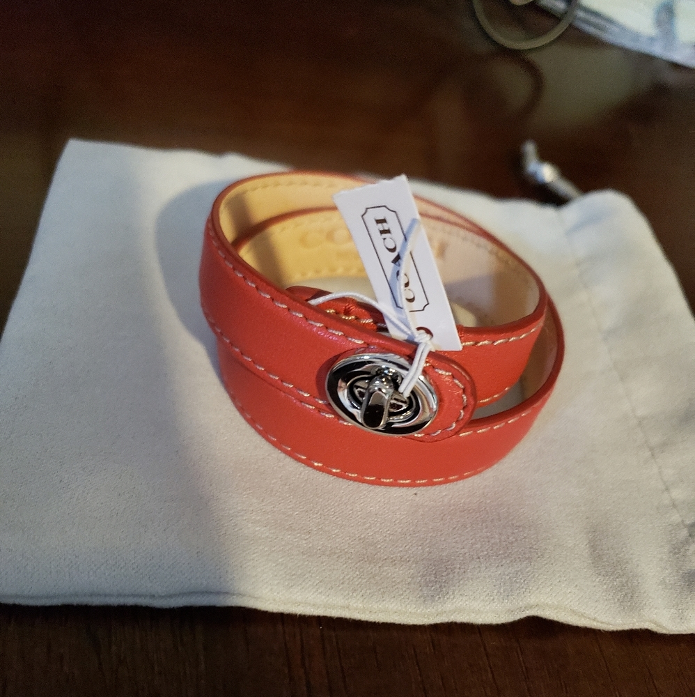 Coach leather braclet